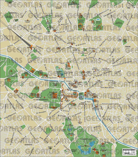 Bucharest map