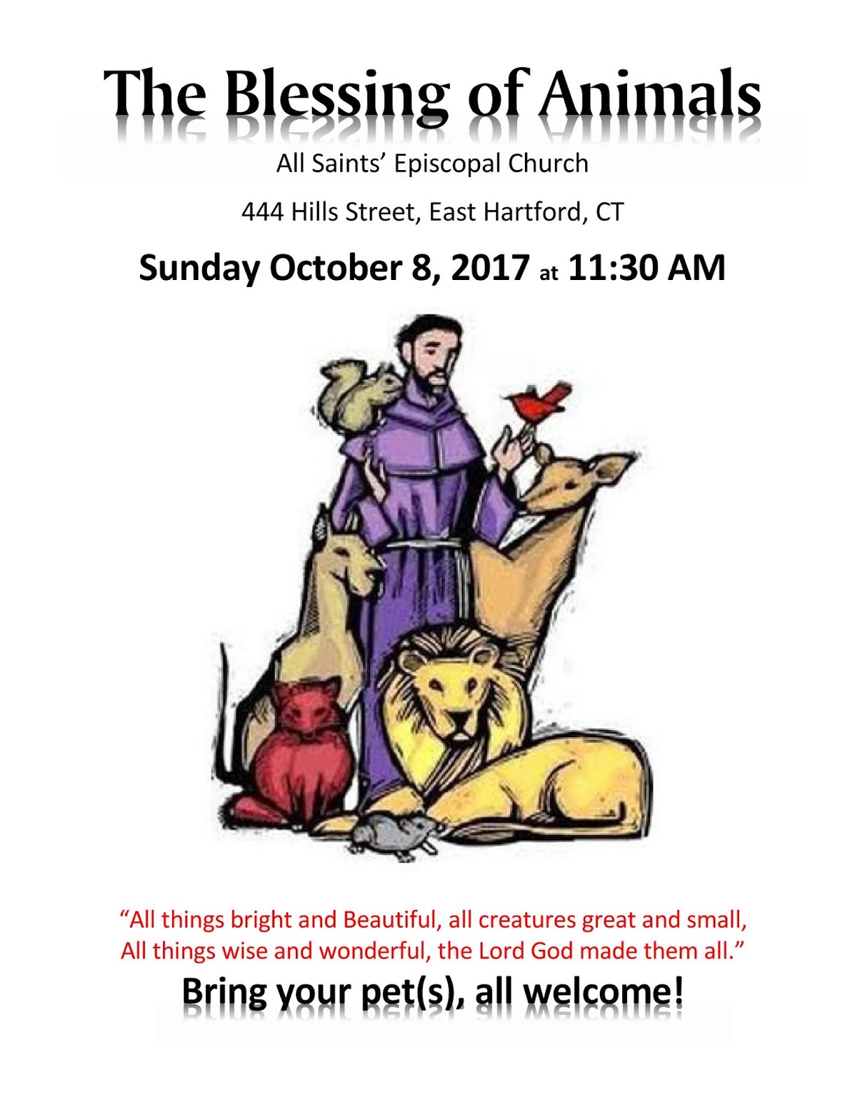 All Saints' Blog: Blessing of Animals 2017