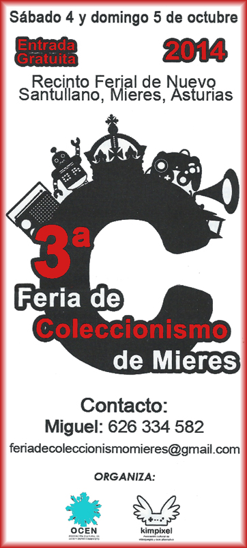 Cartel Feria del coleccionismo de Mieres