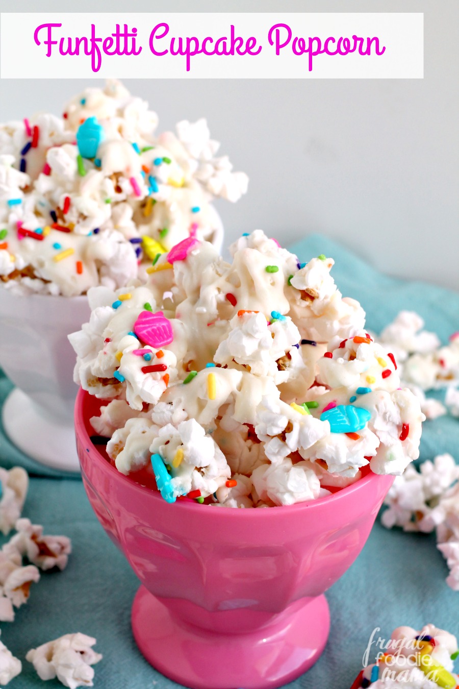 Frugal Foodie Mama Funfetti Cupcake Popcorn