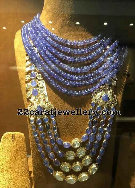 Blue Sapphire Beads and Stones Sets
