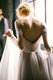 Weddings Gorgeous off-the-shoulder gown