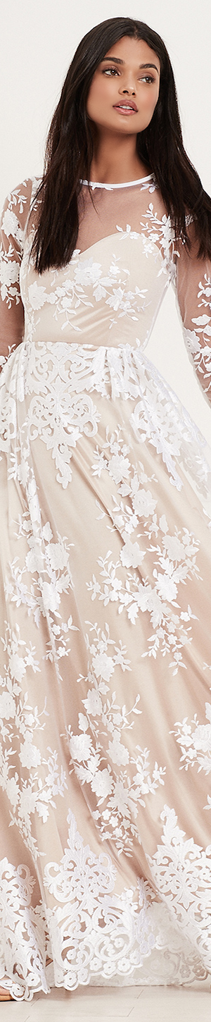 SHEER EMBROIDERED GOWN LURELLY