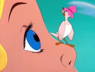 Alice with bird Alice in Wonderland 1951 animatedfilmreviews.filminspector.com