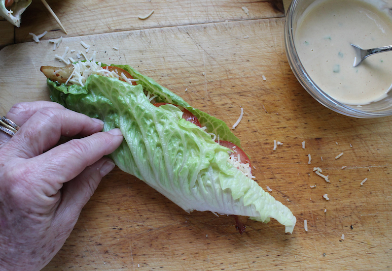 Food Lust People Love Cheesy Bacon and Tomato Lettuce Rolls 