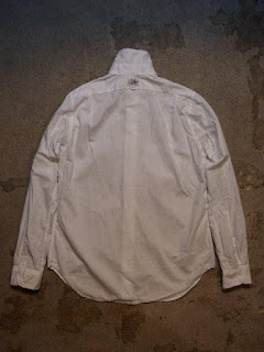 FWK by Engineered Garments "Short Collar Shirt in White 100's Broadcloth" Fall/Winter 2015