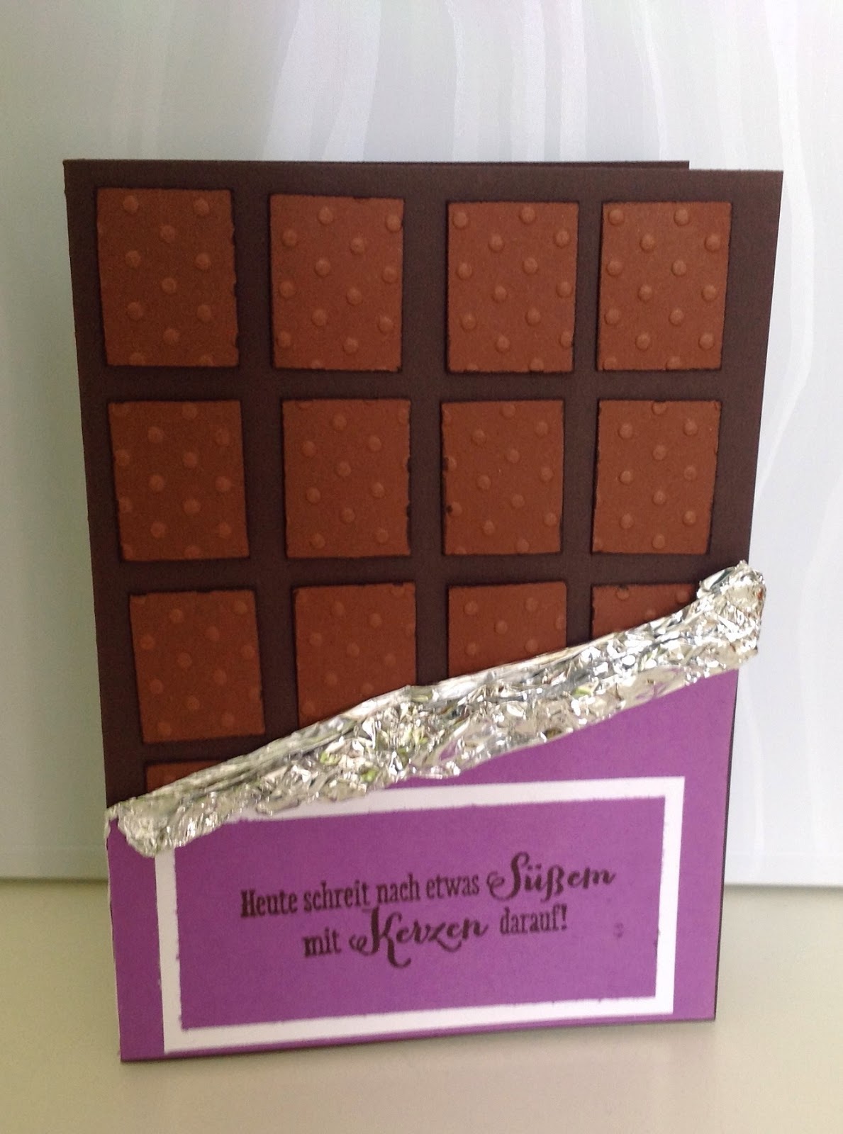 Kristin Stempelmädels: Schokoladen Karte Kristin Stempelmädels: Schokoladen Karte