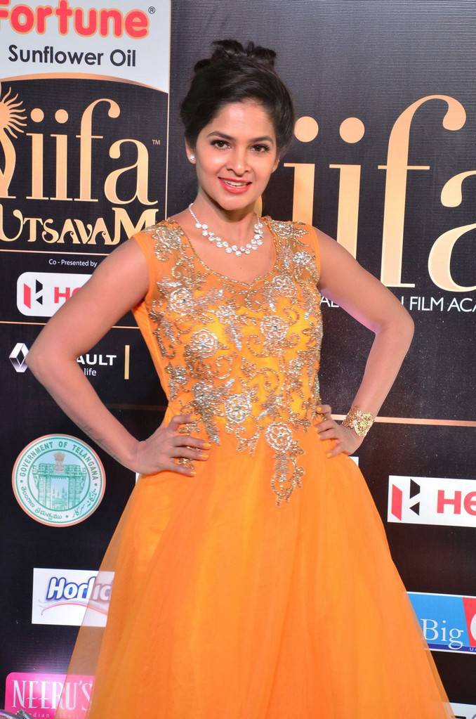 Telugu Model Madhumitha At IIFA Awards 2017 In Yellow Dress