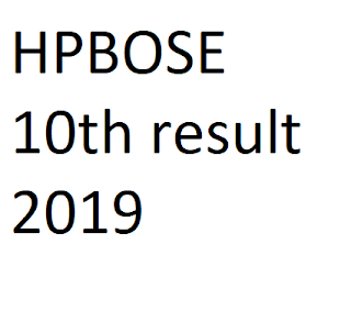HPBOSE 10th results 2019