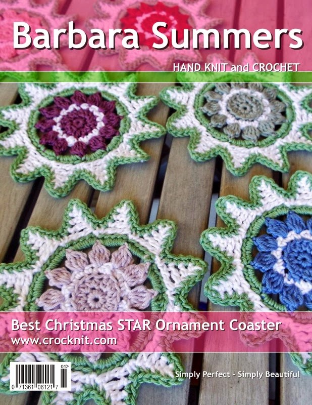 crochet christmas star coaster garland ornament