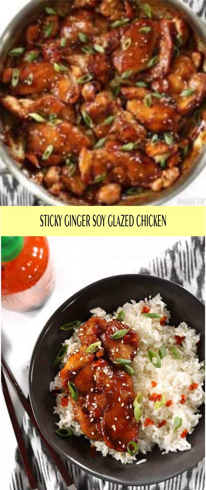 STICKY GINGER SOY GLAZED CHICKEN | Extra Ordinary Food