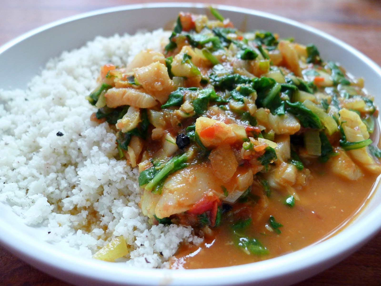 Culinary Adventures in London Cod & Spinach Curry