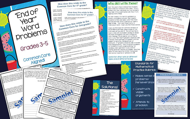 end of school math activities