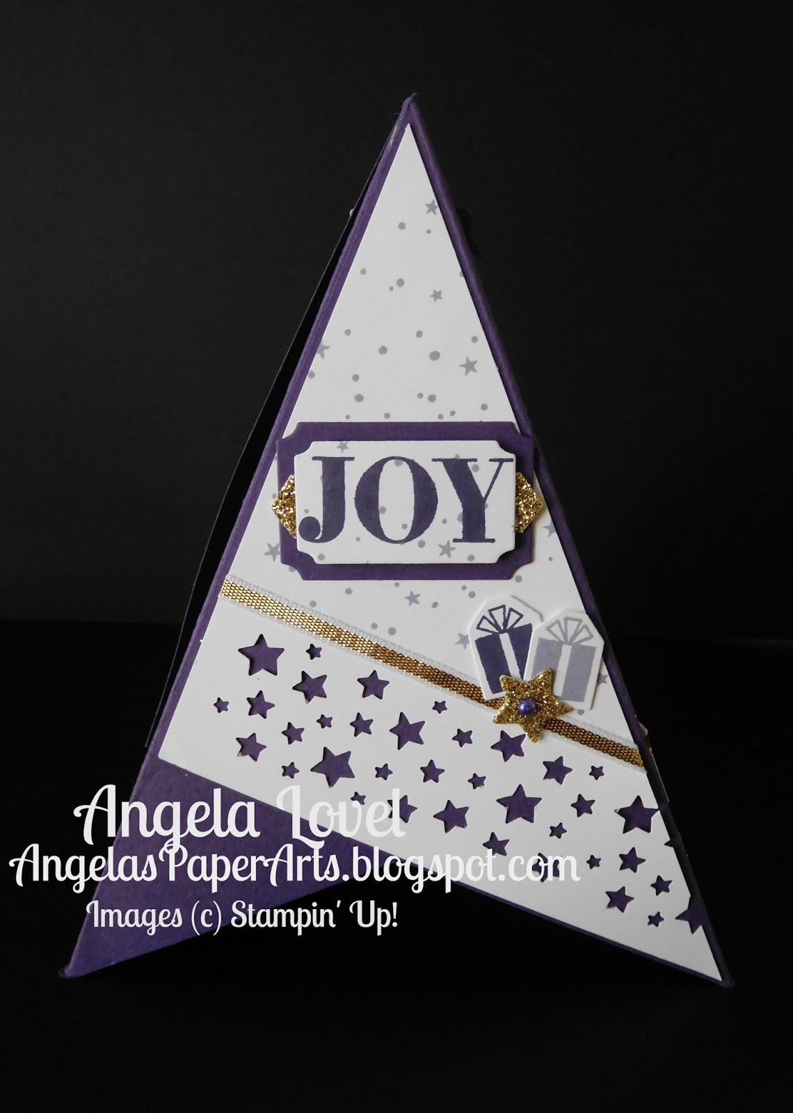 Angela's PaperArts Christmas Joy Pyramid card