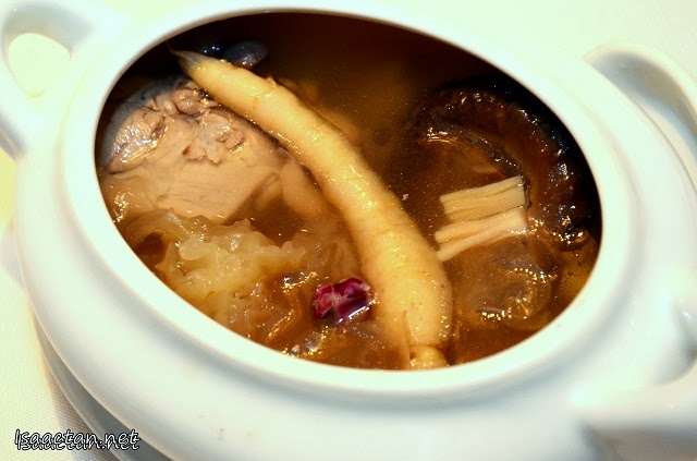 #2 Double-boiled Fresh Ginseng Chicken Soup with Rose & Snowy Lily Bulbs