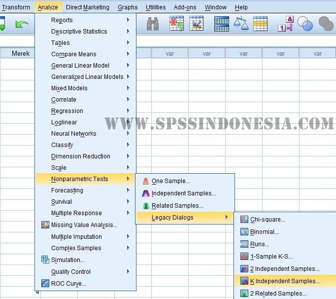 Cara Uji Kruskal Wallis Statistik Non Parametrik Dengan Spss