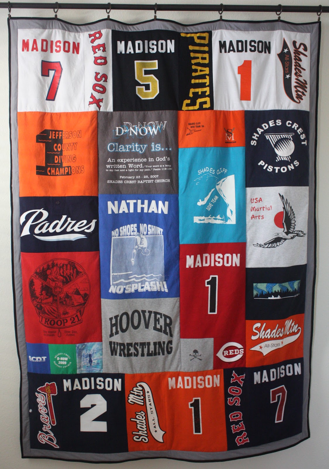 The Dixie Chicken Quilts: Nathan's T-Shirt Quilt