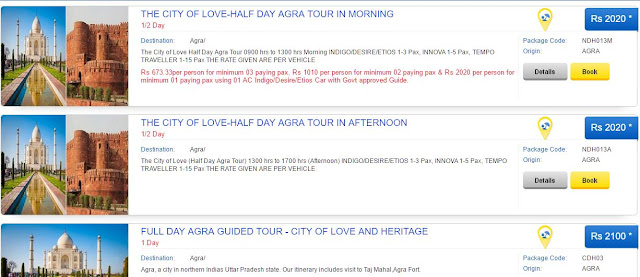 List of Agra Tour Packages