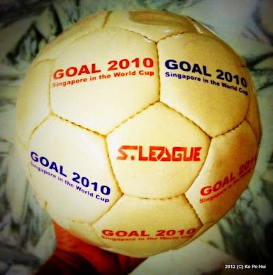 This souvenir ball was given out at the launch of GOAL 2010