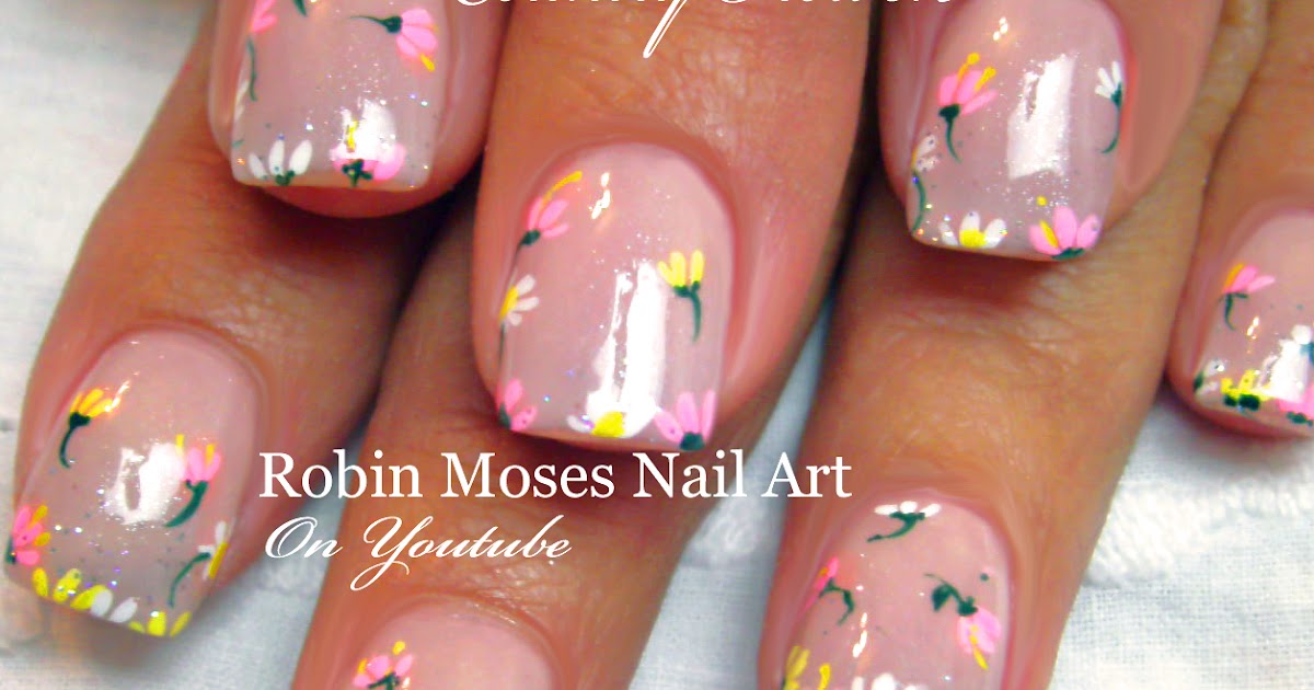 Flower Nail Art Without Brush - wide 7