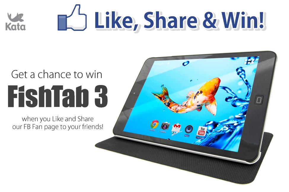 Kata FB Like and Share Promo - Win a FISHTAB 3 Quad Core Android Tablet