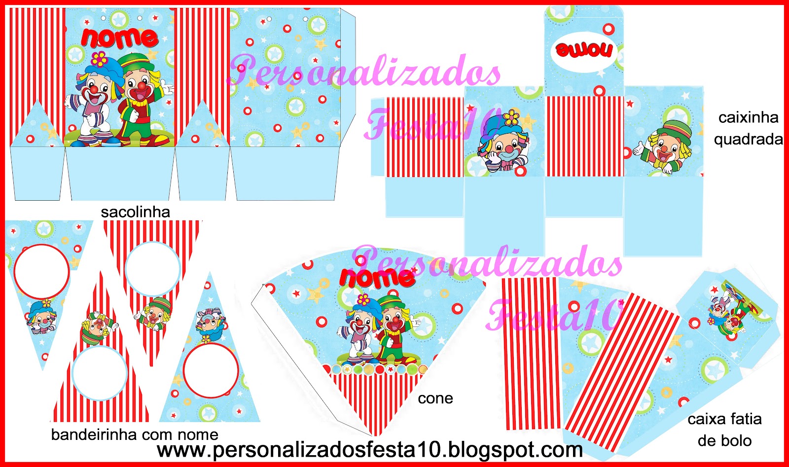 personalizados festa10: Kit festa personalizada para imprimir em casa ...