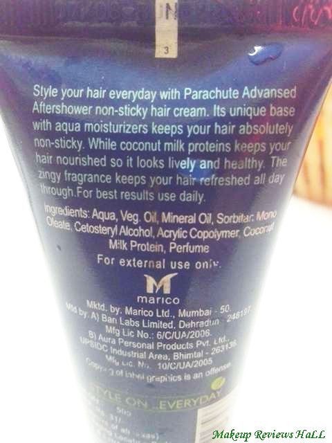 Parachute After Shower Non Sticky Hair Cream Review