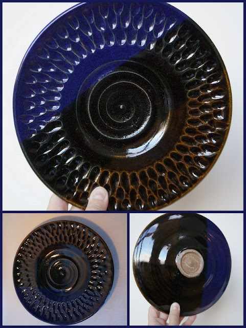 Beautiful handmade ceramic plate - pottery by Lily L.