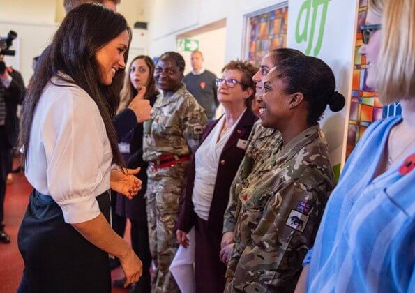 Prince Harry and Meghan Markle visited the Broom Farm Community Centre in Windsor where they met with military families