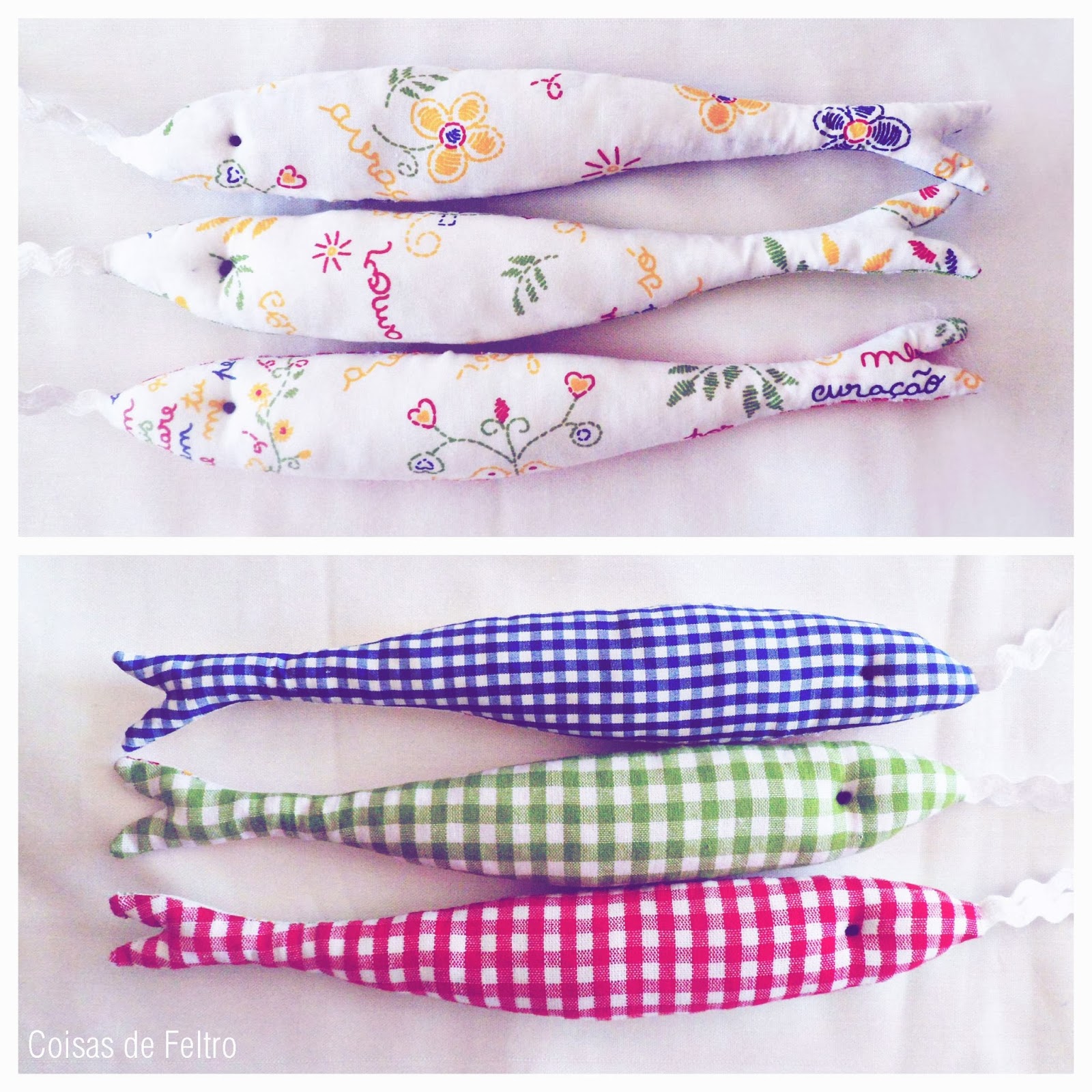 Costura criativa Sardinhas de pano