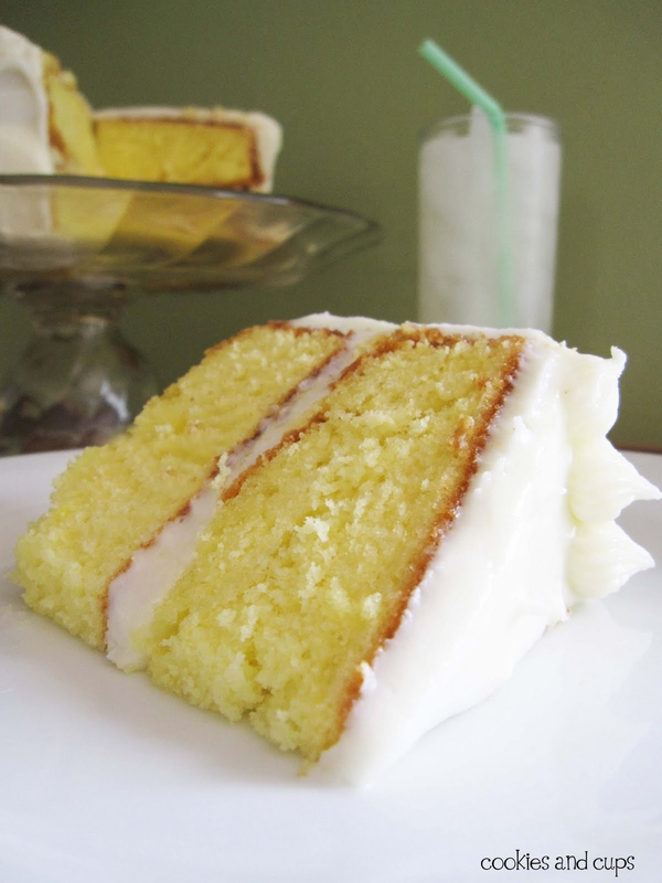 Must Try recipes lemonade cake with lemon cream cheese frostingand it