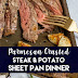 Parmesan Crusted Steak And Potato Sheet Pan Dinner