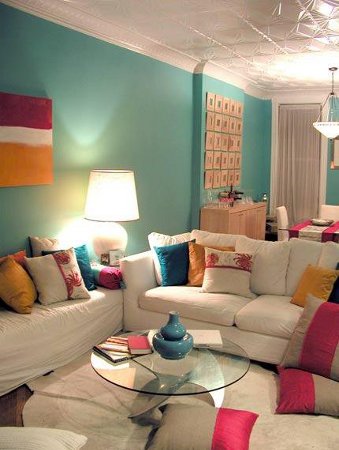 vintage home: Colores para salas pequeñas