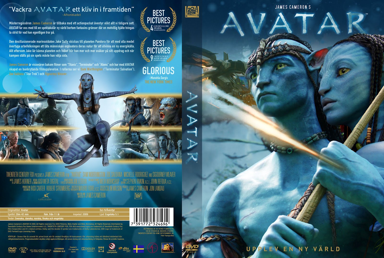 Avatar (2009) Movie Poster and DVD Cover Art