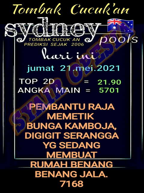 Syair Sdy Hari Ini Jumat 21 Mei 2021 Opesia Official