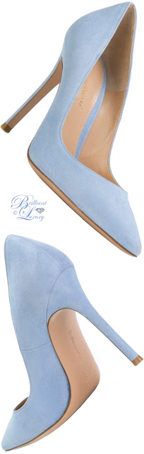 ♦Gianvito Rossi blue suede Gianvito pumps #pantone #shoes #blue #brilliantluxury