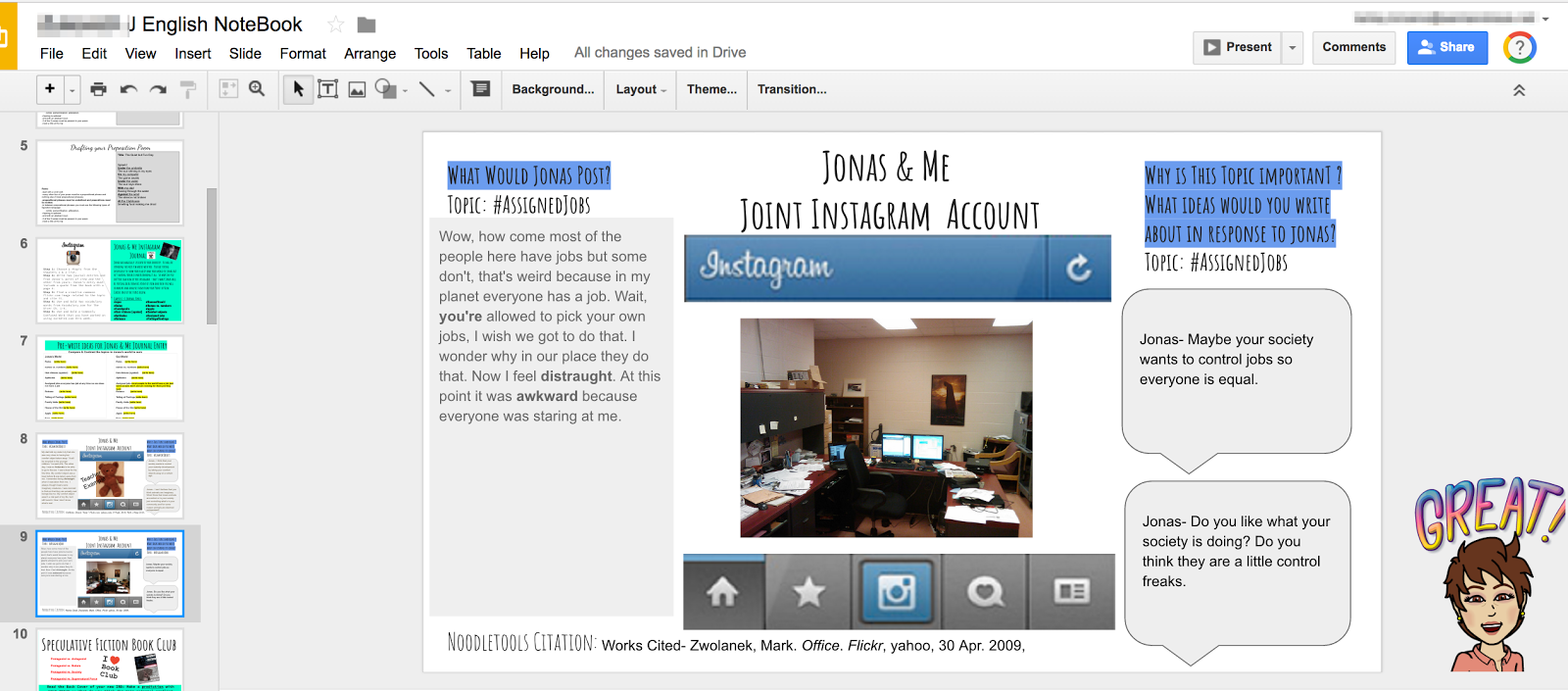 tech tips 4 edu insert your bitmoji in google slides comments