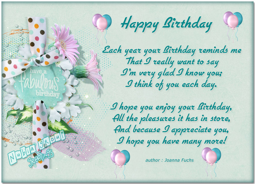 * Nubia_group Inspiration *: Birthday Card (8 - 9)