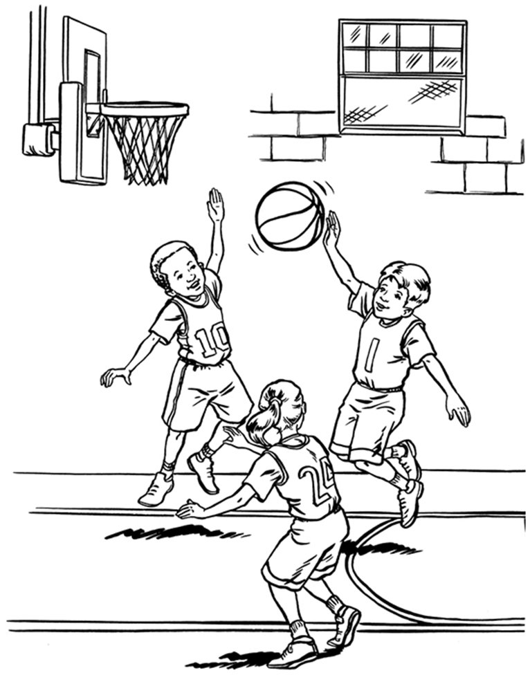 Coloring Activity Pages Kids Playing Basketball Coloring Page Coloring Activity Pages Kids Playing Basketball Coloring Page