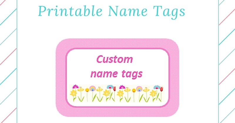 Back to school: custom (girl) printable name tags |Keeping it Real