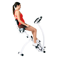 Sit back in a reclined position for recumbent bike on Body Rider 2-in-1