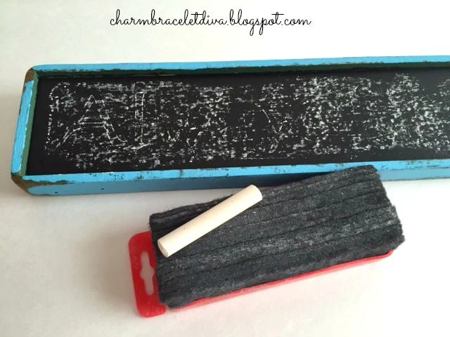 DIY painted chalkboard and chalk with eraser