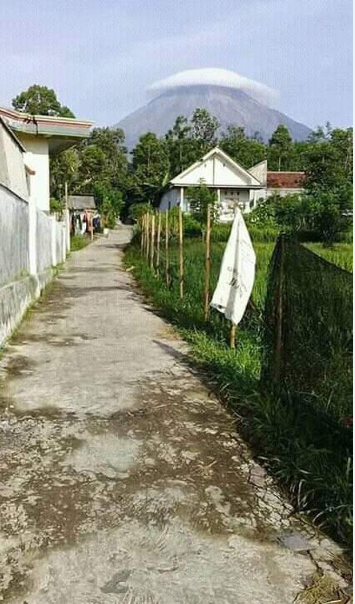 Fenomena Gunung Semeru Keluarkan Asap Berbentuk 