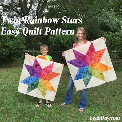 Rainbow quilt free pattern