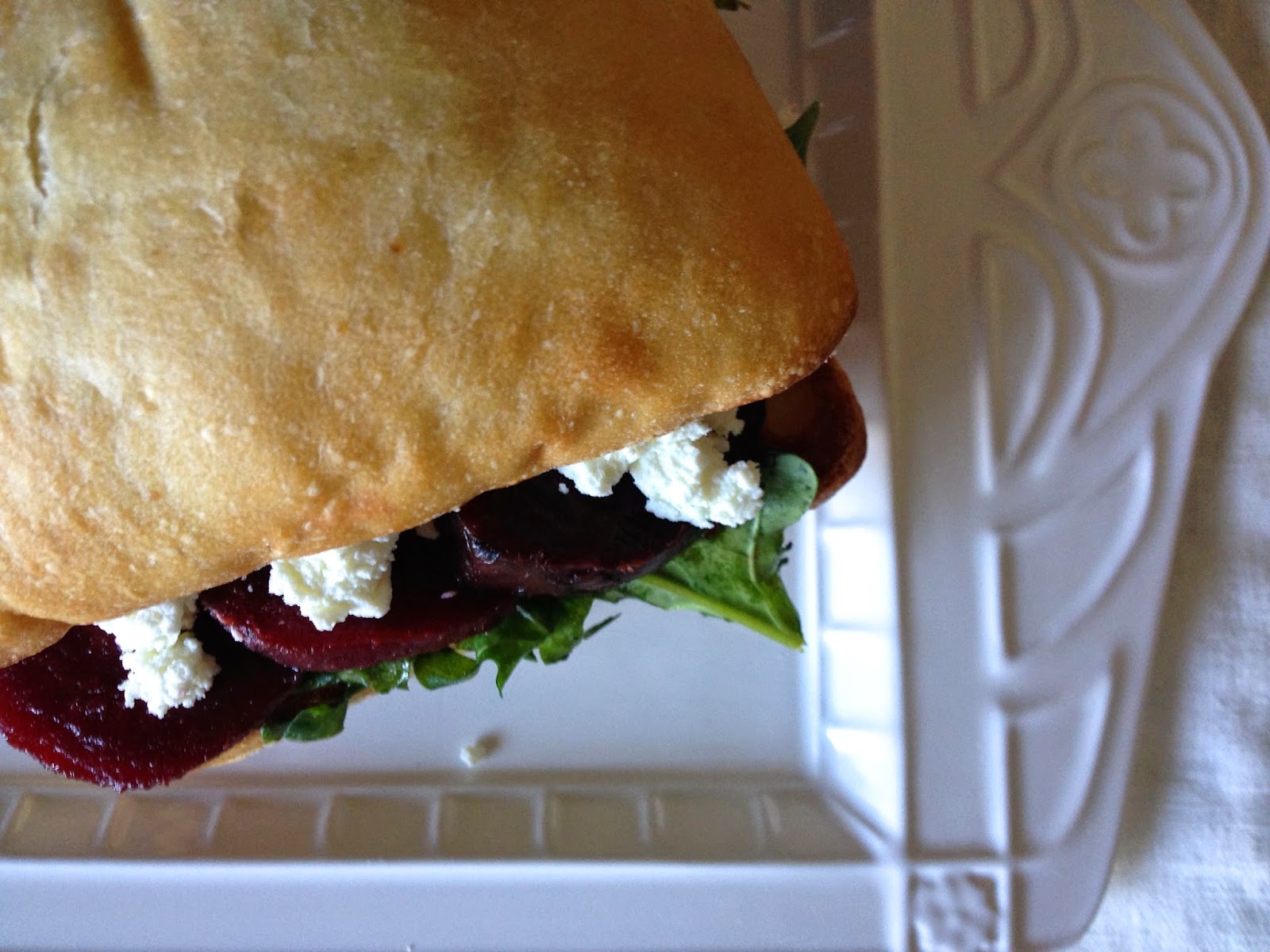 Roasted Beet, Arugula & Goat Cheese Sandwich