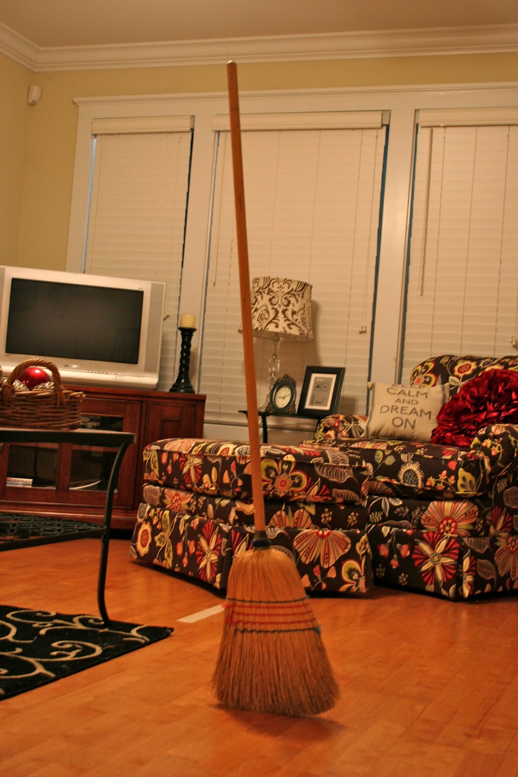 broom standing up on its own broom standing up on its own