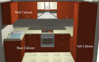 Double LShape Kitchen Layout above kitchen cabinet design suitable for the terrace house in Malaysia with the middle kitchen cabinet design for small kitchen