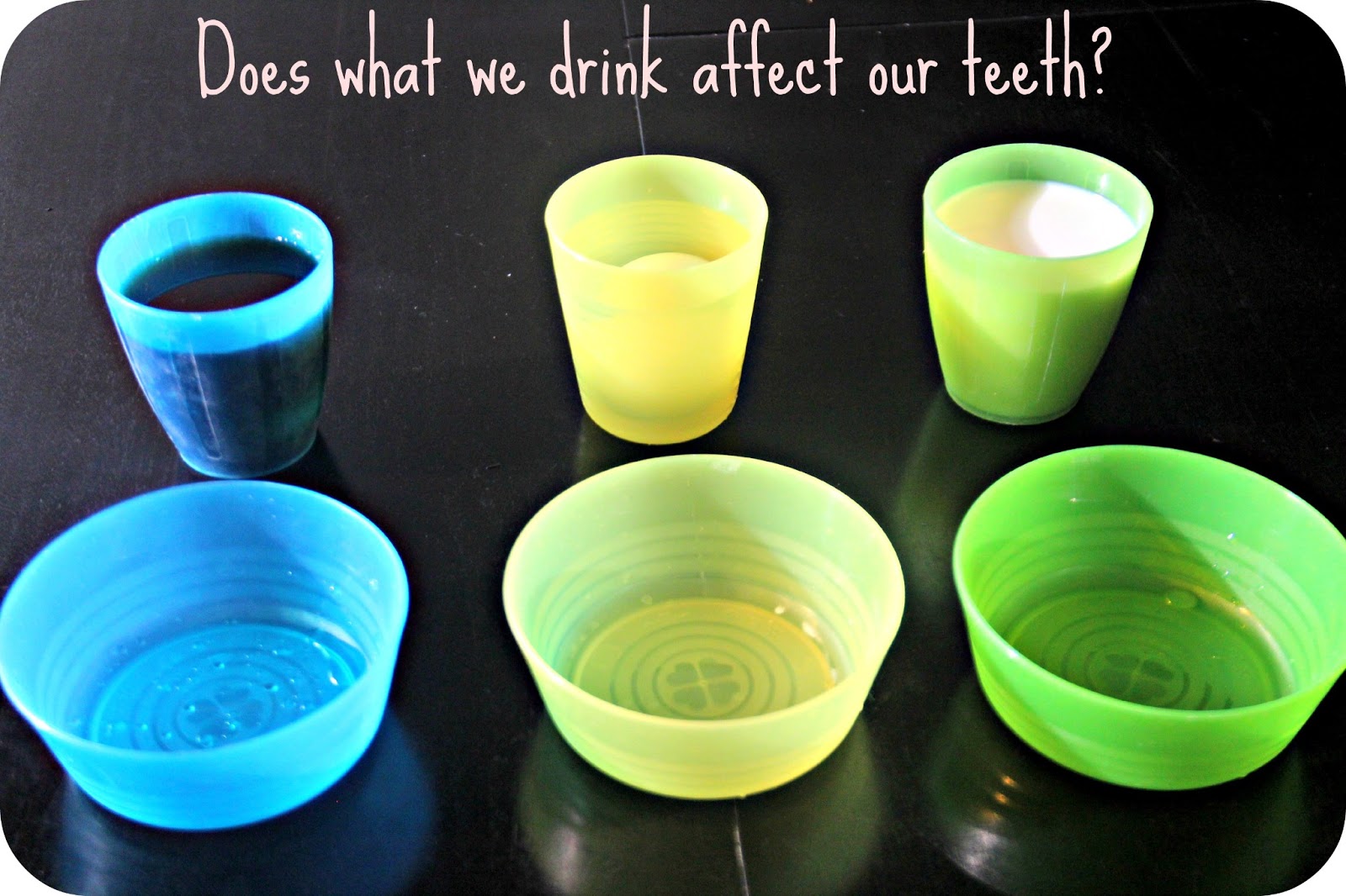 Blue Skies Ahead: Do drinks affect our teeth? A science experiment!
