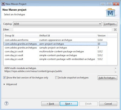 How to Build AEM project in Eclipse using AEM Archetype