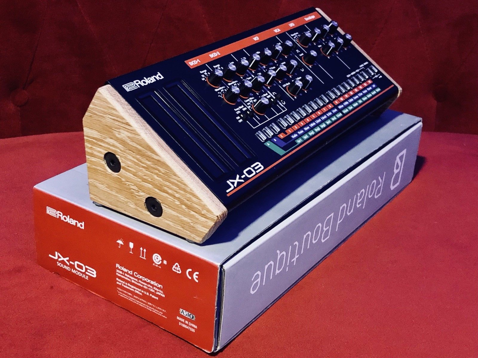 MATRIXSYNTH Roland JX03 Boutique Synth w/ Oak Wood Side Panels